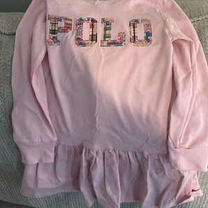 Polo by Ralph Lauren Kids Pink Ruffle Long Sleeve Shirt